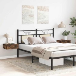 Tables de chevet flottantes 2 pcs Chêne fumé 40x30x15 cm 625134625134