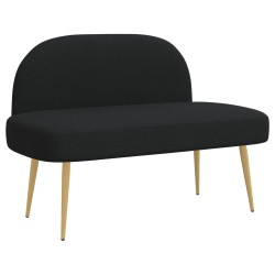 Banc rembourré avec dossier Noir 110 x 60 x 76 cm Polyester 625140625140