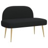Banc rembourré avec dossier Noir 110 x 60 x 76 cm Polyester 625140625140