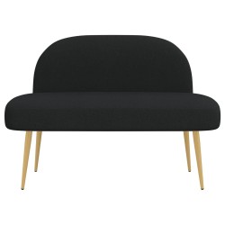 Banc rembourré avec dossier Noir 110 x 60 x 76 cm Polyester 625140625140