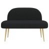 Banc rembourré avec dossier Noir 110 x 60 x 76 cm Polyester 625140625140