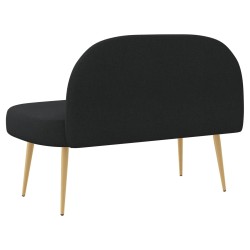 Banc rembourré avec dossier Noir 110 x 60 x 76 cm Polyester 625140625140