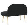 Banc rembourré avec dossier Noir 110 x 60 x 76 cm Polyester 625140625140
