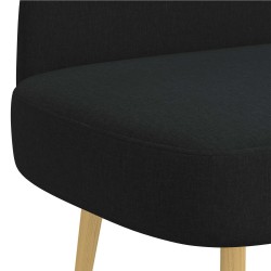 Banc rembourré avec dossier Noir 110 x 60 x 76 cm Polyester 625140625140