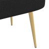 Banc rembourré avec dossier Noir 110 x 60 x 76 cm Polyester 625140625140