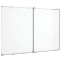 Tableau blanc magnétique pliable 100x80x1,7 cm aluminium 625141625141
