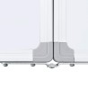 Tableau blanc magnétique pliable 100x80x1,7 cm aluminium 625141625141