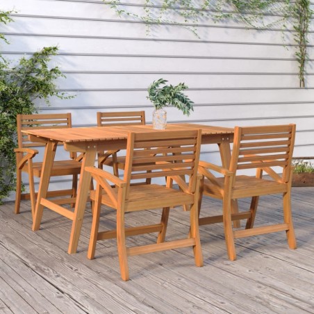 Chaises de jardin lot de 4 58x58x87 cm bois massif d'acacia 625143625143