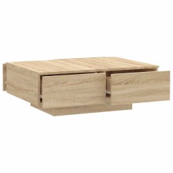 Table basse chêne sonoma 90x60x31 cm bois d'ingénierie 625144625144