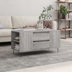 Table basse sonoma gris 102x44,5x50 cm bois d'ingénierie 625145625145