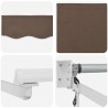 Auvent rétractable Taupe 3 x 2,5 m Polyester et métal 625150625150