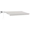 Auvent rétractable Gris clair et blanc 500 × 300 cm 625152625152
