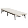 Chaise longue avec coussin beige résine tressée 625161625161