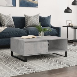 Table basse gris béton 90x60x35 cm bois d'ingénierie 625167625167