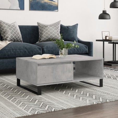Table basse gris béton 90x60x35 cm bois d'ingénierie 625167625167