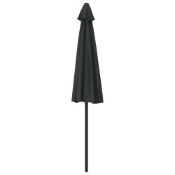 Parasol de balcon avec mât en aluminium Noir 270x144x222cm Demi 625173625173