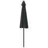 Parasol de balcon avec mât en aluminium Noir 270x144x222cm Demi 625173625173