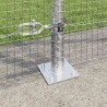 Clôture en fil soudé avec base en béton 10 x 1,4 m Argenté 625177625177