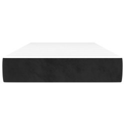 Matelas de lit à ressorts ensachés fermeté moyenne Noir 80x200x20 cm Velours 625194625194