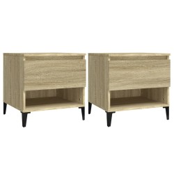 Tables d'appoint 2 pcs Chêne sonoma 50x46x50 cm Bois ingénierie 625202625202