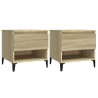 Tables d'appoint 2 pcs Chêne sonoma 50x46x50 cm Bois ingénierie 625202625202