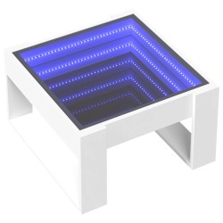 Table basse avec LED infini blanc 50x53x30 cm 625210625210