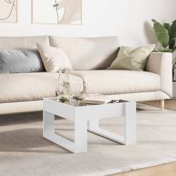 Table basse avec LED infini blanc 50x53x30 cm 625210625210