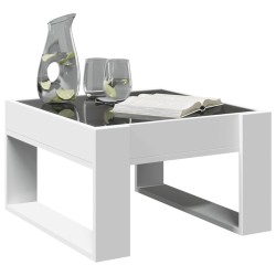 Table basse avec LED infini blanc 50x53x30 cm 625210625210
