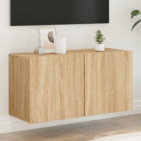 Meuble TV mural chêne sonoma 80x30x41 cm 625211625211