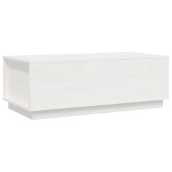 Table basse Blanc 100x50x35 cm Bois massif de pin 625212625212