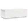Table basse Blanc 100x50x35 cm Bois massif de pin 625212625212