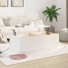 Table basse Blanc 100x50x35 cm Bois massif de pin 625212625212