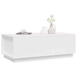 Table basse Blanc 100x50x35 cm Bois massif de pin 625212625212