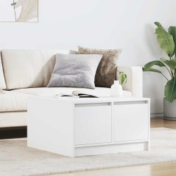 Table basse avec tiroirs blanc 70,5x70x40 cm 625213625213