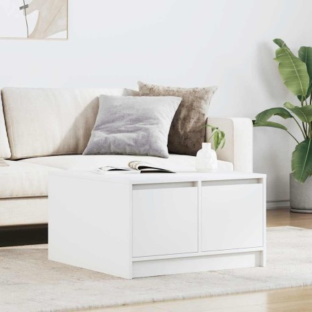 Table basse avec tiroirs blanc 70,5x70x40 cm 625213625213