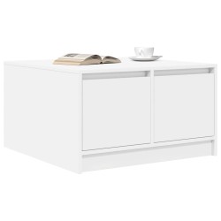 Table basse avec tiroirs blanc 70,5x70x40 cm 625213625213