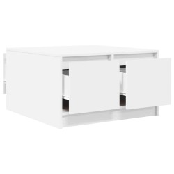 Table basse avec tiroirs blanc 70,5x70x40 cm 625213625213