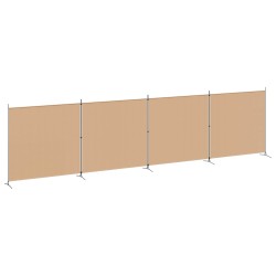 Paravent 4 panneaux Beige 698 x 180 cm Tissu 625220625220