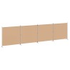 Paravent 4 panneaux Beige 698 x 180 cm Tissu 625220625220