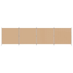 Paravent 4 panneaux Beige 698 x 180 cm Tissu 625220625220