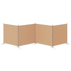 Paravent 4 panneaux Beige 698 x 180 cm Tissu 625220625220