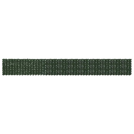 Écran de balcon avec feuilles Vert foncé 600 x 75 cm 625225625225