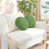 Coussins de siège 2 pcs Vert clair Ø 40 x 13 cm Velours 625227625227