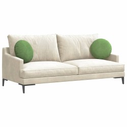 Coussins de siège 2 pcs Vert clair Ø 40 x 13 cm Velours 625227625227