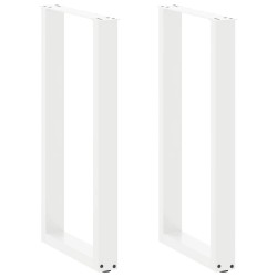 Pieds de table de bar en U, 2 pièces, blanc, 50 x (90-91) cm, acier 625228625228