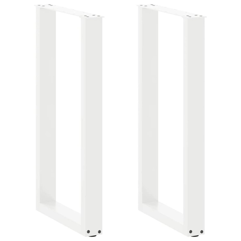 Pieds de table de bar en U, 2 pièces, blanc, 50 x (90-91) cm, acier 625228625228