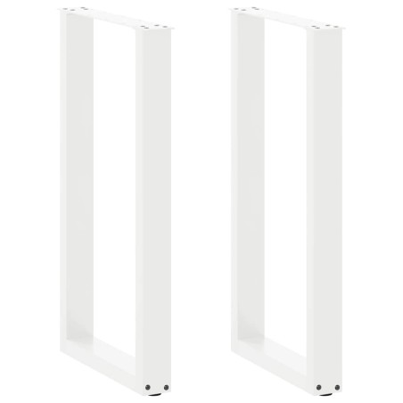 Pieds de table de bar en U, 2 pièces, blanc, 50 x (90-91) cm, acier 625228625228