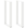 Pieds de table de bar en U, 2 pièces, blanc, 50 x (90-91) cm, acier 625228625228