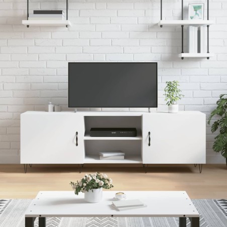 Meuble TV blanc 150x30x50 cm bois d'ingénierie 625234625234