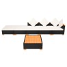 Salon de jardin 6 pcs avec coussins résine tressée noir 625236625236